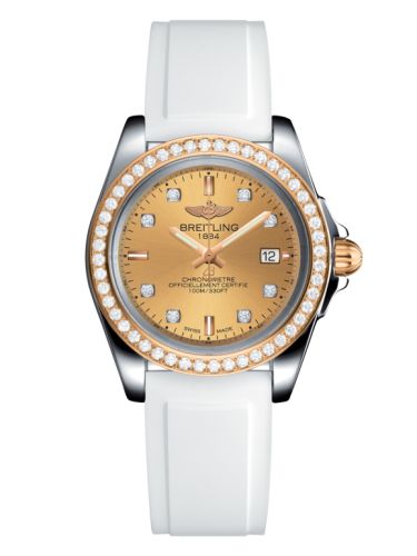 Breitling Galactic 32 Sleek Edition Paslanmaz Çelik / Pembe Altın / Elmas / Altınen Sun Elmas / Kauçuk, referans C7133053/H550/164S/A14S.1