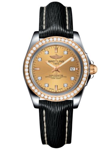Breitling Galactic 32 Sleek Edition Paslanmaz Çelik / Pembe Altın / Elmas / Altınen Sun Elmas / Sahara, referans C7133053/H550/208X/A14BA.1