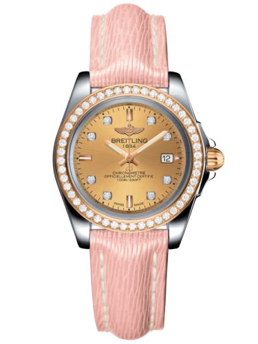 Breitling Galactic 32 Sleek Edition Paslanmaz Çelik / Pembe Altın / Elmas / Altınen Sun Elmas / Sahara, referans C7133053/H550/238X/A14BA.1