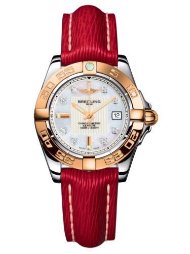 Breitling Galactic 32 Paslanmaz Çelik / Pembe Altın / Pearl Elmas / Sahara, referans C71356L2.A712.209X