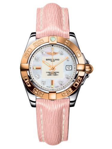 Breitling Galactic 32 Paslanmaz Çelik / Pembe Altın / Pearl Elmas / Sahara, referans C71356L2.A712.238X