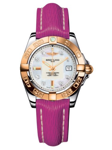 Breitling Galactic 32 Paslanmaz Çelik / Pembe Altın / Pearl Elmas / Sahara, referans C71356L2.A712.241X