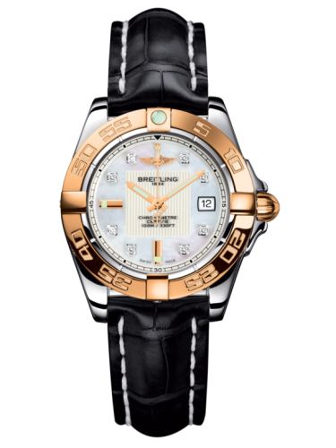 Breitling Galactic 32 Paslanmaz Çelik / Pembe Altın / Pearl Elmas / Croco, referans C71356L2.A712.777P