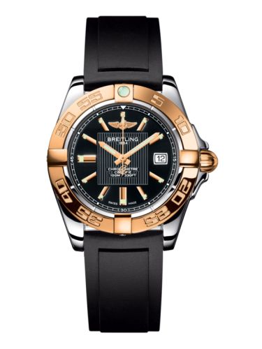 Breitling Galactic 32 Paslanmaz Çelik / Pembe Altın / Trophy Siyah / Kauçuk, referans C71356L2.BA12.133S