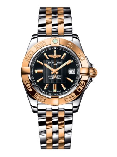 Breitling Galactic 32 Paslanmaz Çelik / Pembe Altın / Trophy Siyah / Bilezik, referans C71356L2.BA12.367C
