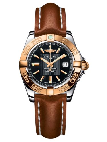 Breitling Galactic 32 Paslanmaz Çelik / Pembe Altın / Trophy Siyah / Calf, referans C71356L2.BA12.406X