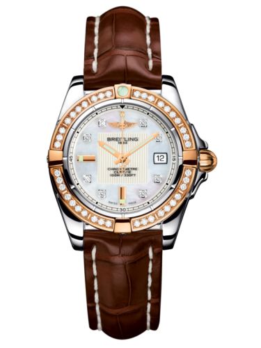 Breitling Galactic 32 Stainless Steel / Rose Gold / Diamond / Pearl Diamond / Croco, reference C71356LA.A712.778P