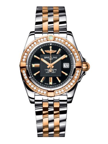 Breitling Galactic 32 Stainless Steel / Rose Gold / Diamond / Trophy Black / Bracelet, reference C71356LA.BA12.367C