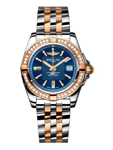 Breitling Galactic 32 Paslanmaz Çelik / Pembe Altın / Elmas / Metallica Mavi / Bilezik, referans C71356LA.C813.367C