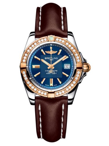 Breitling Galactic 32 Paslanmaz Çelik / Pembe Altın / Elmas / Metallica Mavi / Calf, referans C71356LA.C813.410X