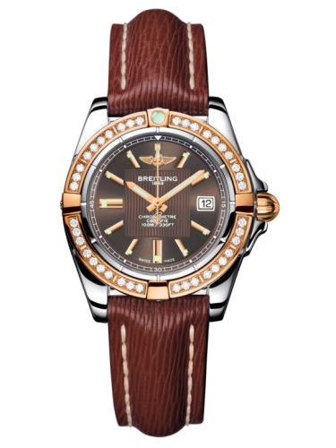 Breitling Galactic 32 Paslanmaz Çelik / Pembe Altın / Elmas / Solar Bronze / Sahara, referans C71356LA.Q581.211X