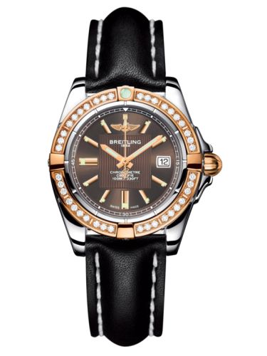 Breitling Galactic 32 Paslanmaz Çelik / Pembe Altın / Elmas / Solar Bronze / Calf, referans C71356LA.Q581.408X