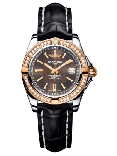 Breitling Galactic 32 Paslanmaz Çelik / Pembe Altın / Elmas / Solar Bronze / Croco, referans C71356LA.Q581.777P