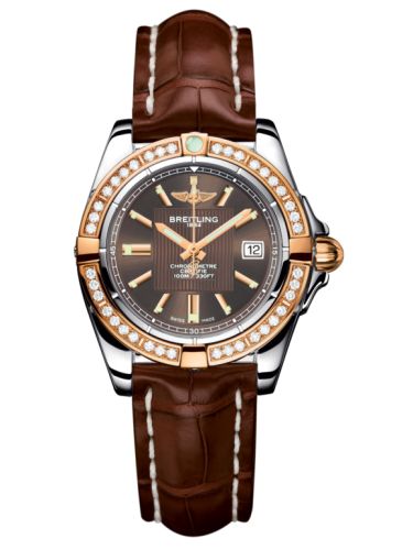 Breitling Galactic 32 Paslanmaz Çelik / Pembe Altın / Elmas / Solar Bronze / Croco, referans C71356LA.Q581.778P