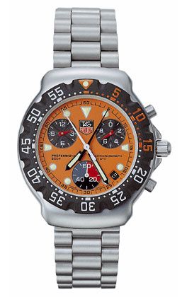 Formula 1 Chronograph Quartz Paslanmaz Çelik / Turuncu / Bilezik