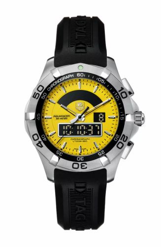 Aquaracer 300M Chronotimer Paslanmaz Çelik / Sarı / Kauçuk 43 mm