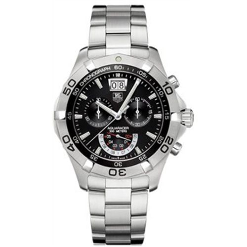 Aquaracer 300M Quartz Chronograph 43 Paslanmaz Çelik / Siyah / Bilezik