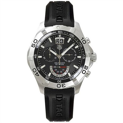 Aquaracer 300M Quartz Chronograph 43 Paslanmaz Çelik / Siyah / Kauçuk