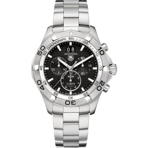 Aquaracer 300M Quartz Chronograph 43 Paslanmaz Çelik / Siyah / Bilezik