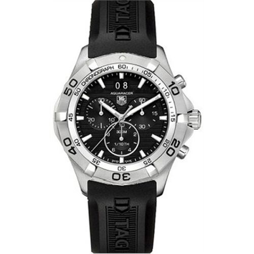 Aquaracer 300M Quartz Chronograph 43 Paslanmaz Çelik / Siyah / Kauçuk