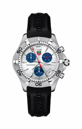 Aquaracer 300M Quartz Chronograph 41 Paslanmaz Çelik / Gümüş / Kauçuk