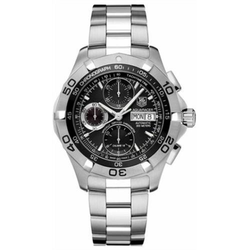 Aquaracer 300M Calibre 16 Day-Date COSC Paslanmaz Çelik / Siyah / Bilezik