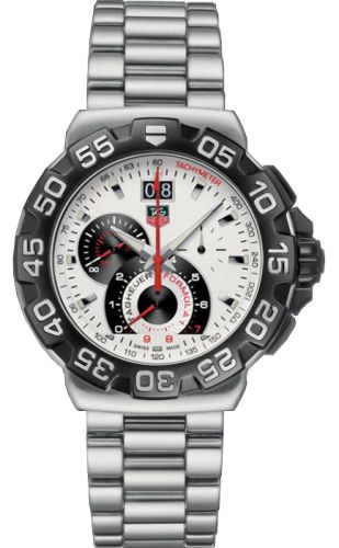 Formula 1 Quartz Chronograph Big Date 44 Paslanmaz Çelik / Beyaz / Bilezik