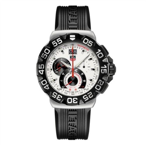 Formula 1 Quartz Chronograph Big Date 44 Paslanmaz Çelik / Beyaz / Kauçuk