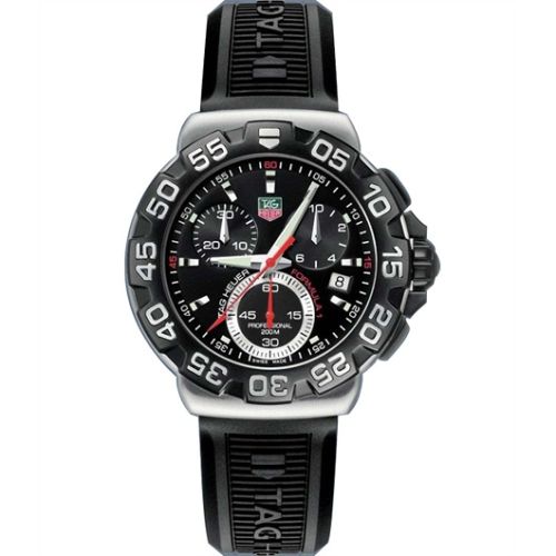 Formula 1 Quartz Chronograph 41 Paslanmaz Çelik / Siyah / Kauçuk