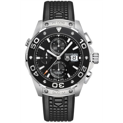 Aquaracer 500M Calibre 16 44 Paslanmaz Çelik / Siyah / Kauçuk