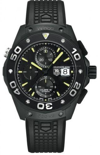 Aquaracer 500M Calibre 16 44 Titanyum PVD / Siyah / Kauçuk