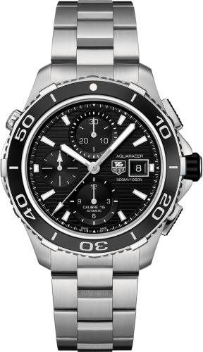 Aquaracer 500M Calibre 16 43 Paslanmaz Çelik / Siyah / Bilezik