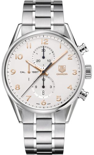 TAG Heuer Carrera Calibre 1887 43 Paslanmaz Çelik / Gümüş / Bilezik, referans CAR2012.BA0796