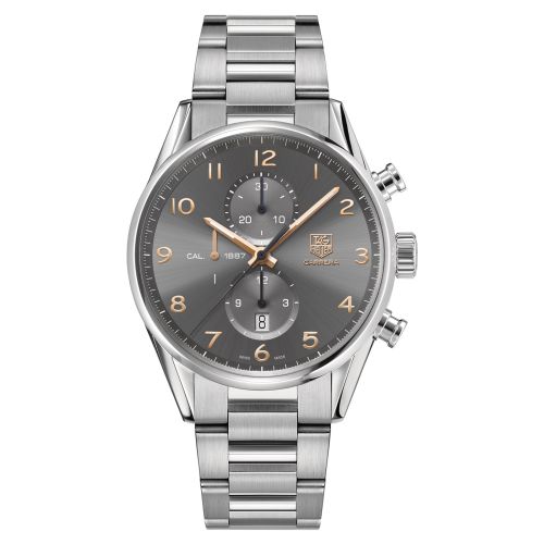 TAG Heuer Carrera Calibre 1887 43 Paslanmaz Çelik / Gri / Bilezik, referans CAR2013.BA0796