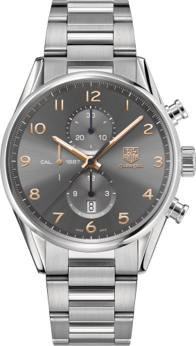 TAG Heuer Carrera Calibre 1887 43 Paslanmaz Çelik / Gri / Bilezik, referans CAR2013.BA0799