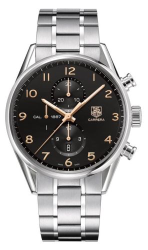 TAG Heuer Carrera Calibre 1887 43 Paslanmaz Çelik / Siyah / Bilezik, referans CAR2014.BA0796