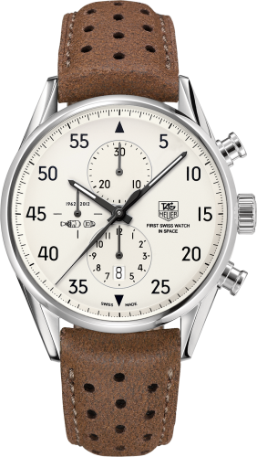 TAG Heuer Carrera Calibre 1887 43 Paslanmaz Çelik / Space X / Calf, referans CAR2015.FC6321