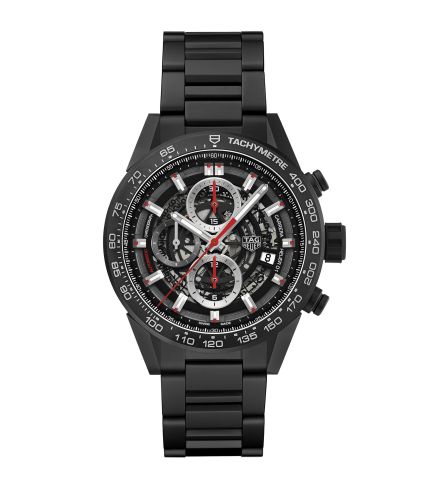 TAG Heuer Carrera Calibre Heuer 01 43 Siyah Seramik / Paslanmaz Çelik / Bilezik, referans CAR2090.BH0729