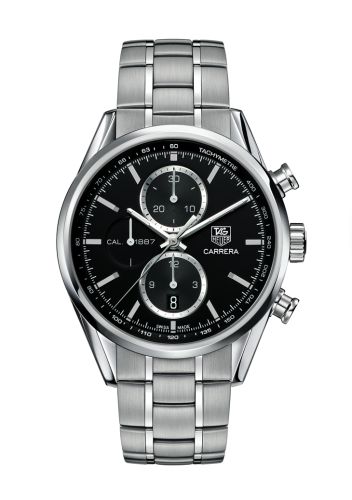 TAG Heuer Carrera Calibre 1887 41 Paslanmaz Çelik / Siyah / Bilezik, referans CAR2110.BA0724