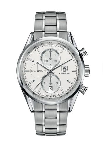 TAG Heuer Carrera Calibre 1887 41 Paslanmaz Çelik / Gümüş / Bilezik, referans CAR2111.BA0724