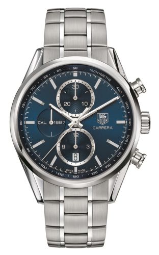 TAG Heuer Carrera Calibre 1887 41 Paslanmaz Çelik / Mavi / Bilezik, referans CAR2115.BA0724