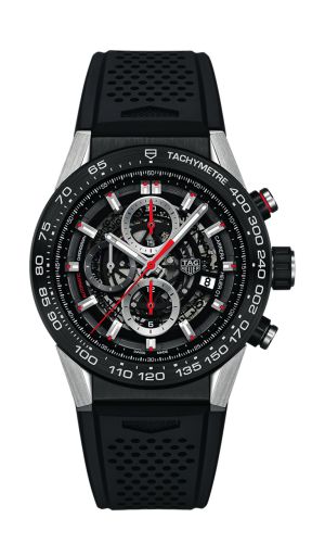 TAG Heuer Carrera Calibre Heuer 01 45 Paslanmaz Çelik / İskelet / Kauçuk, referans CAR2A1Z.FT6044
