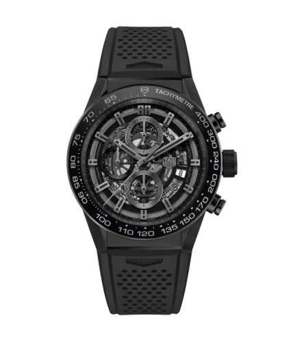 TAG Heuer Carrera Calibre Heuer 01 45 Seramik / İskelet / Kauçuk, referans CAR2A90.FT6071