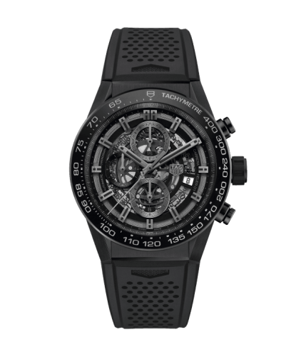 TAG Heuer Carrera Calibre Heuer 01 45 Seramik / İskelet / Kauçuk, referans CAR2A91.FT6071