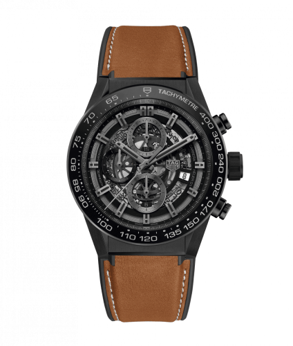 TAG Heuer Carrera Calibre Heuer 01 45 Seramik / İskelet / Calf, referans CAR2A91.FT6121