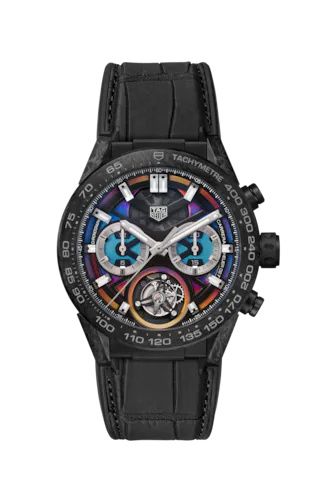 TAG Heuer Carrera Calibre Heuer 02T 45 Chronograph Tourbillon Polychrome, referans CAR5A8AF.FC6415