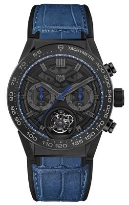 TAG Heuer Carrera Calibre Heuer 02T 45 Chronograph Tourbillon Seramik / Japan, referans CAR5A8N.FC6448