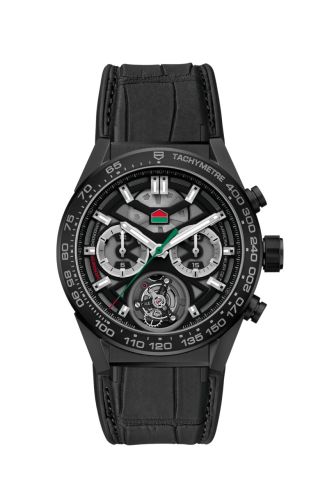 TAG Heuer Carrera Calibre Heuer 02T 45 Chronograph Tourbillon Stay Home, referans CAR5A8W.FT6415