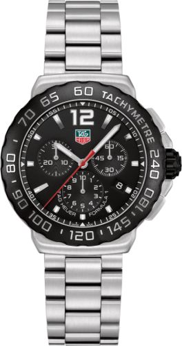 Formula 1 Quartz Chronograph 42 Paslanmaz Çelik / Siyah / Bilezik