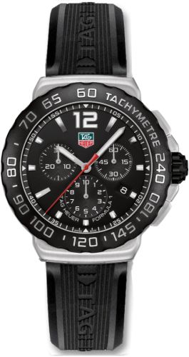 Formula 1 Quartz Chronograph 42 Paslanmaz Çelik / Siyah / Kauçuk